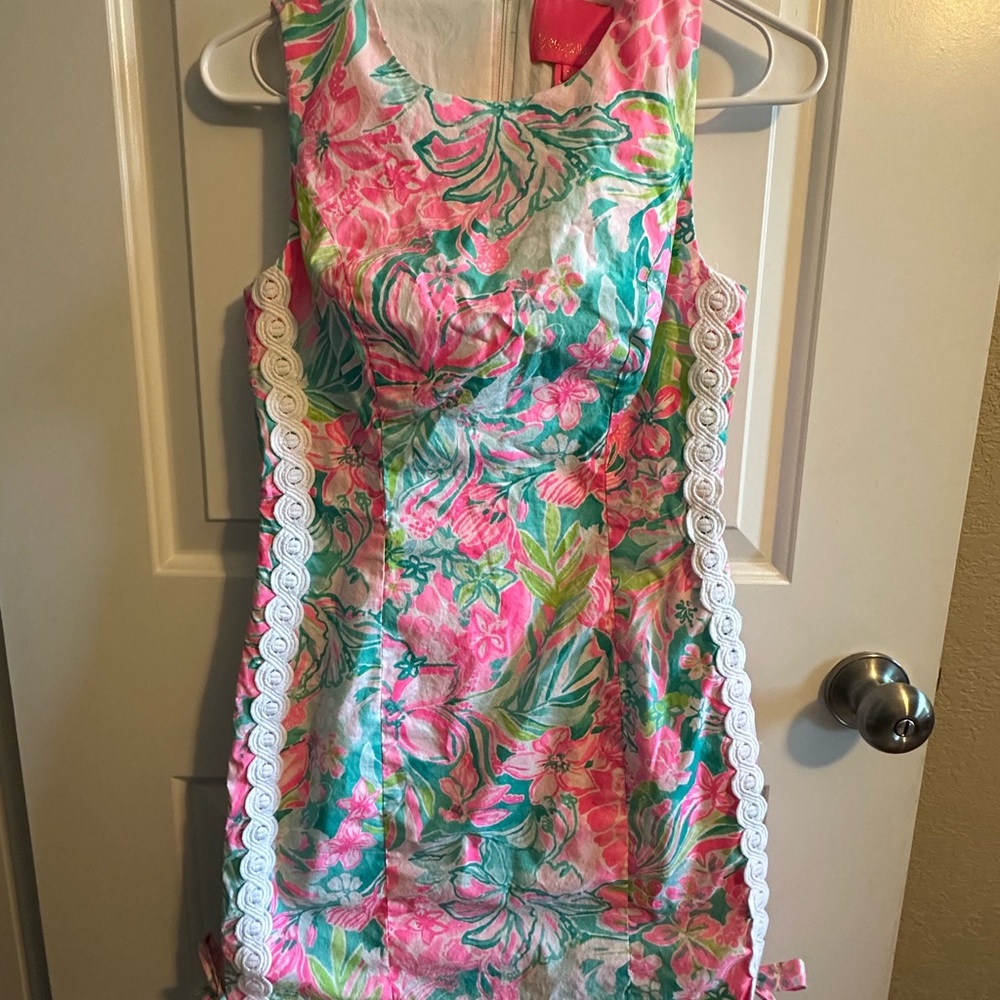 Lilly Pulitzer Pink and Green Floral Dress